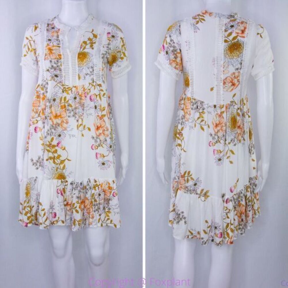 Anthropologie Jaase floral print tunic mini dress, size XS‎